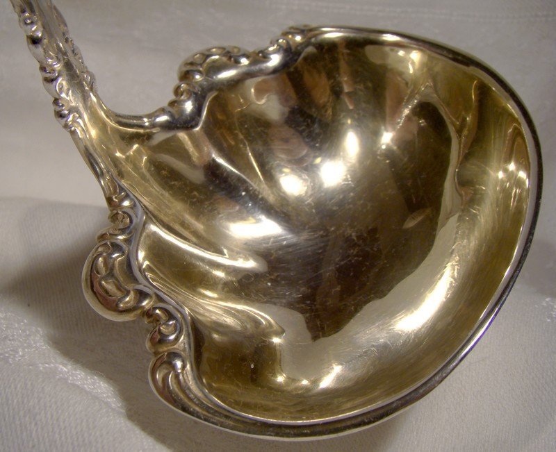 Birks Ellis Louis XV Sterling Silver 11&quot; Soup Ladle with Gilding