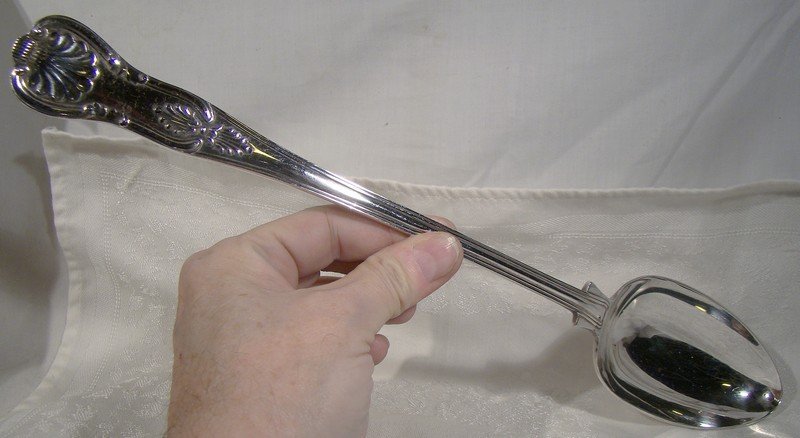 Kings Pattern 13-3/8&quot; Stuffing or Dressing Spoon - Legacy Silver Plate