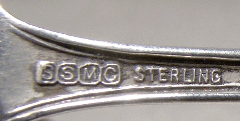 SSMC Saart Rosebud Pattern Sterling Silver Sauce or Cream Ladle