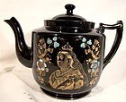 Queen Victoria Diamond Jubilee China Teapot with Enamel Decoration