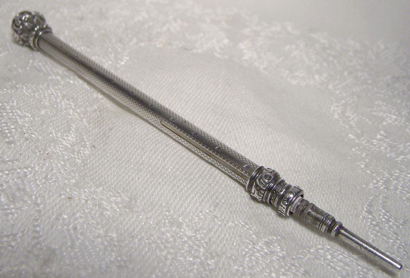 S. Mordan &amp; Co. Sterling Propelling Extending Pencil with Agate Top