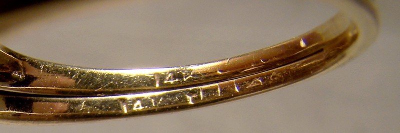 14K Custom Made Diamond Ring 1960s 1970s - Size 5-3/4