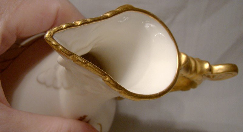 Royal Worcester 6-1/4&quot; Face or Mask Jug with Gold 1897