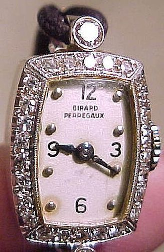 Girard Perregaux 14K White Gold Lady's Diamond Wristwatch