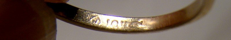 10K Golden Sapphire Ring 1940s 3.75 Carat Size 4-1/2