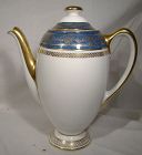 Royal Doulton Blue and Gold H4115 Coffee Pot 1950s