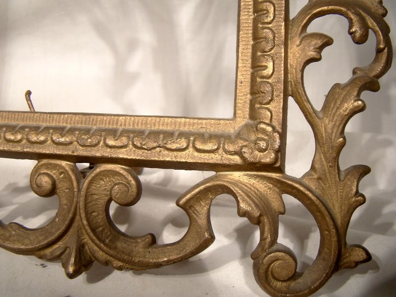 Victorian Gilt Cast Iron Stand Up Picture Frame 1890-1900
