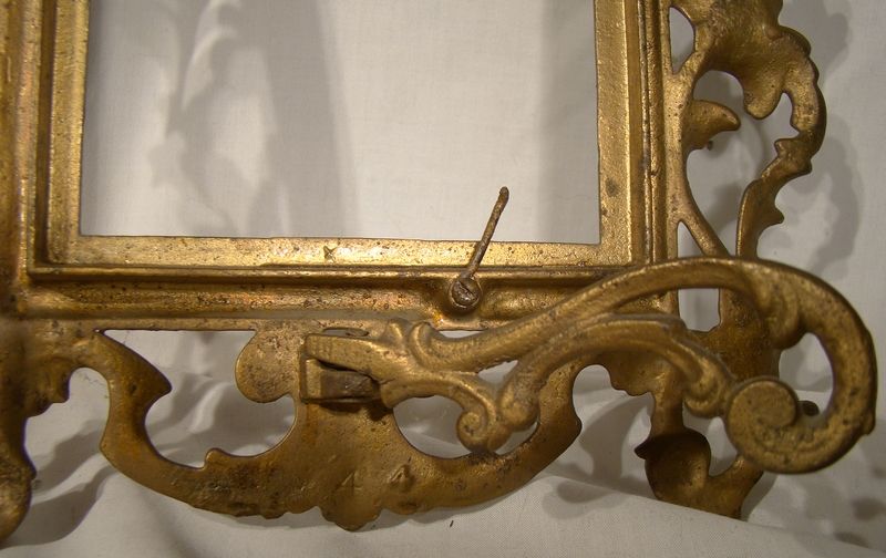 Victorian Gilt Cast Iron Stand Up Picture Frame 1890-1900
