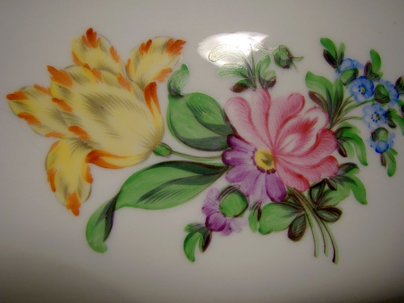 Herend Printemps Hand Painted Oblong Trinket or Cigarette Box
