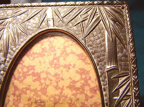 Antique Japan Meiji Period Sterling Silver Picture Frame 1880-1900