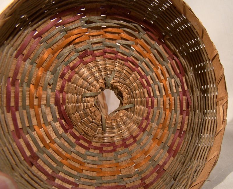 Algonquin Lidded Sewing or Yarn Basket 1930s
