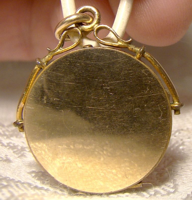 Victorian Edwardian Round Gold Filled Photo Locket 1900 1910