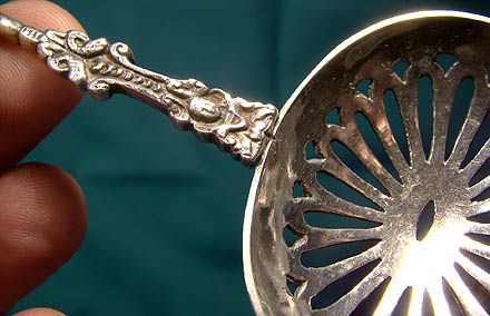 Dutch Silver Figural Sugar Sifter Spoon 1920s