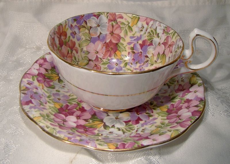 Royal Standard Virginia Stock Chintz Floral Cup and Saucer