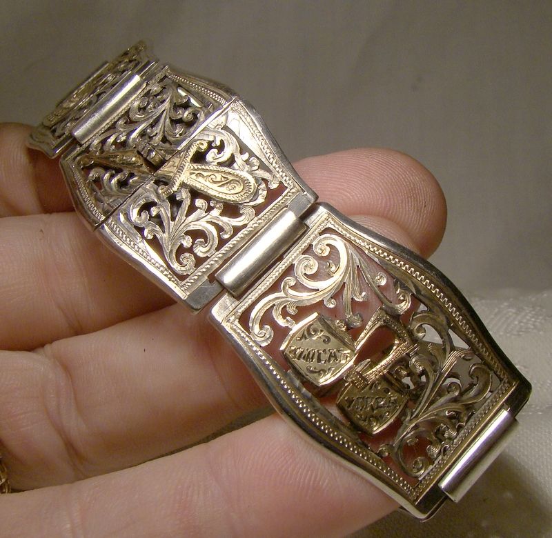 Silver and 18K Gold Inlay Openwork Southwest Style Custom Bracelet