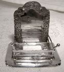Antique Dutch Silver Hand Made Miniature Fireplace 1900 or Earlier