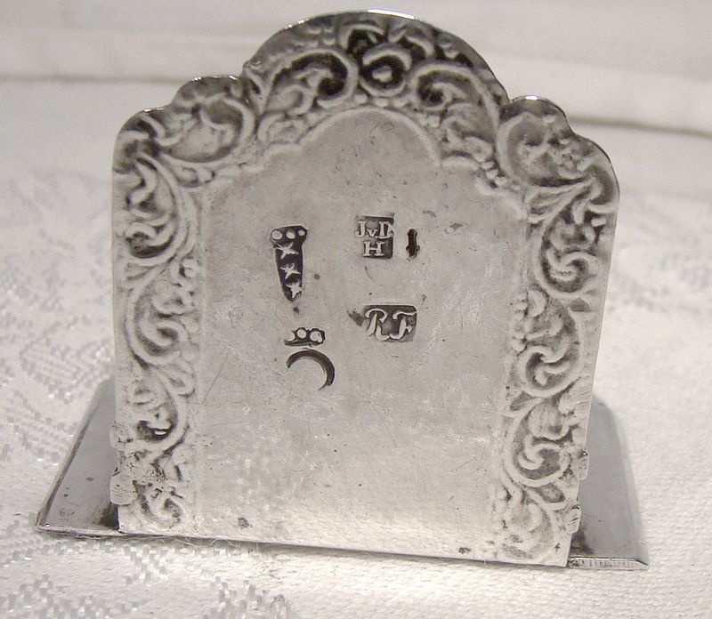Antique Dutch Silver Hand Made Miniature Fireplace 1900 or Earlier
