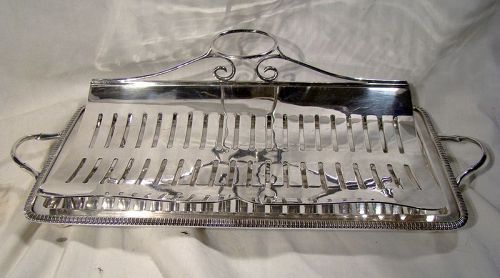 Barker Bros. Silver Plated Asparagus Server Cradle with Tray