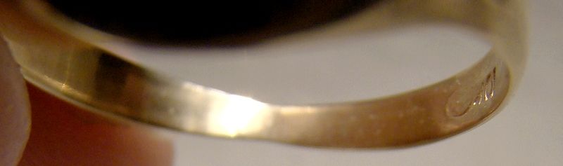 10K Yellow Gold Signet Ring with No Initials 1950s - Size 8-1/4