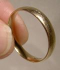 Simple 10K Yellow Gold Man's Wedding Band Ring 1960s 1970s