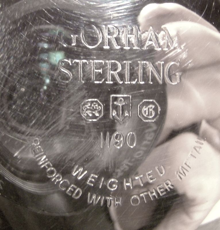 Pair Gorham 1190 Sterling Silver 11-1/4&quot; Convertible Candlesticks 3Pcs