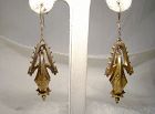 Victorian Aesthetic Rolled Gold Plated Dangle Swinging Drop Earrings