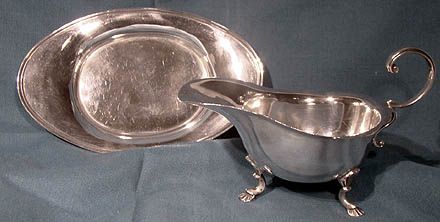Birks Sterling Silver Sauce Boat with Under Tray 1946