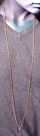 14K Rose Gold LADY'S LONG WATCH or MUFF CHAIN 1890 22.5 Grams