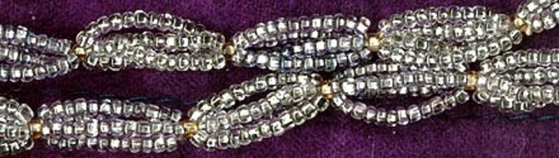 Beautiful Long GLASS BEADED FLAPPER NECKLACE c1920s