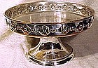 Danish Arts & Crafts Pedestal Silver Plated FRUIT BOWL 1900