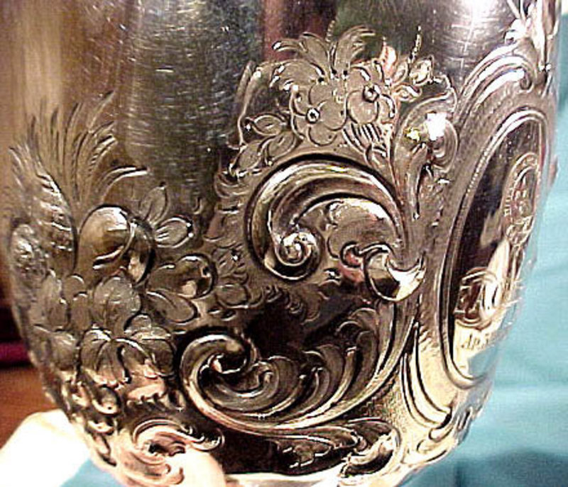 1867 ENGLISH Silver Plate STEEPLECHASE AWARD CUP or GOBLET