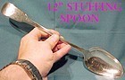 GEORGIAN STERLING SILVER 12" STUFFING DRESSING SPOON 1809 Eley Fearn