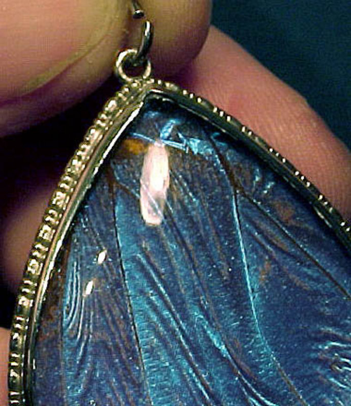 BUTTERFLY WING STERLING PENDANT - Birmingham 1902