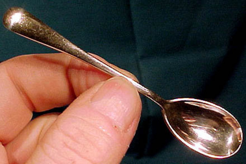 ENGLISH STERLING MUSTARD SPOON - John Round 1859