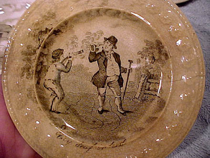 6 Victorian HUMOROUS COMICAL MINIATURE 4-12/4&quot; PLATES 1860-80