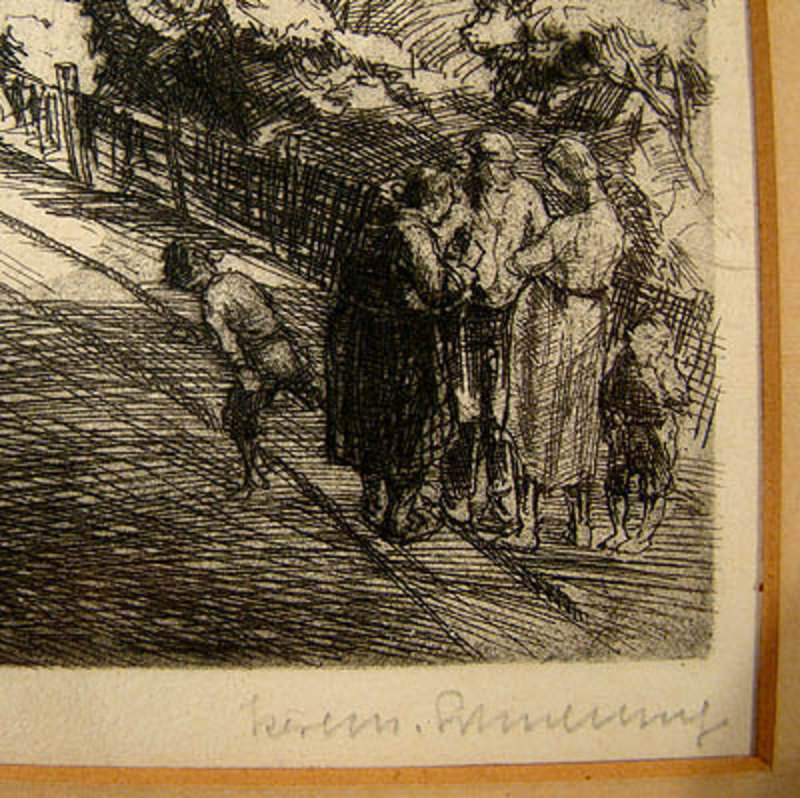 KARL (CARL) SCHULTHEISS NUMBERED ETCHING pre 1931