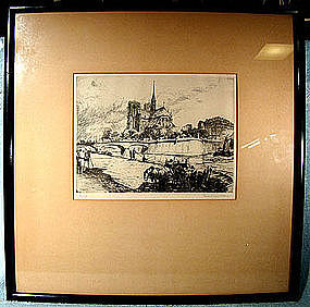 KARL (CARL) SCHULTHEISS NUMBERED ETCHING 1930