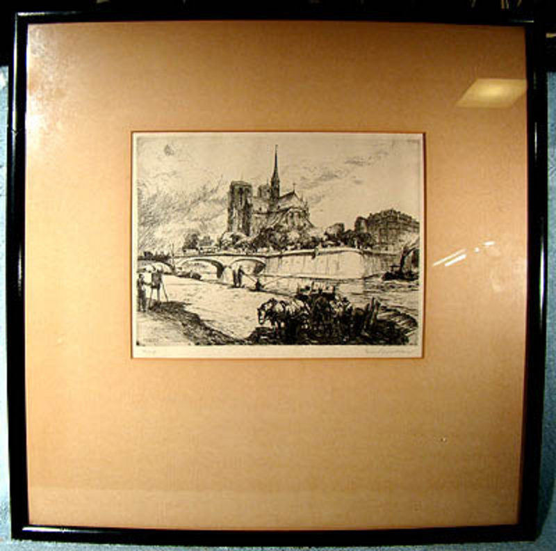 KARL (CARL) SCHULTHEISS NUMBERED ETCHING 1930