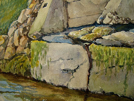 GEORGE S CULLEY WATERCOLOUR PAINTING - Credit River, Ontario, Canada