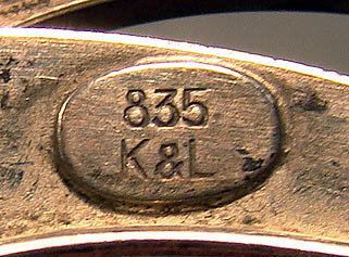 KORDES &amp; LICHTENFELS 835 Silver RUTILATED QUARTZ Brooch 1960