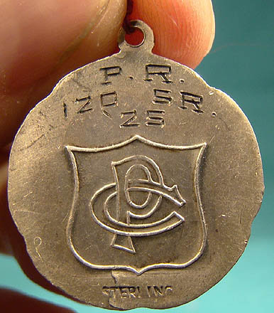 STERLING SILVER SPORT FOB 1925 TORONTO CITY PLAYGROUNDS