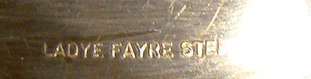 LADYE FAYRE ENGRAVED STERLING HINGED BANGLE 1940s-1950s