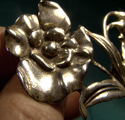 1940s DANECRAFT STERLING FLOWER PIN