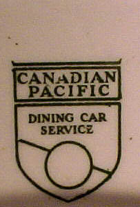 CANADIAN PACIFIC RAILROAD DINING CAR SERVICE PLATE