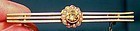 Edwardian 10K PERIDOT SEED PEARLS BAR Collar PIN 1900 1910 Brooch