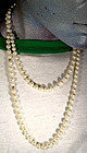 38-1/2" CULTURED PEARL NECKLACE with 14K CLASP & BEADS