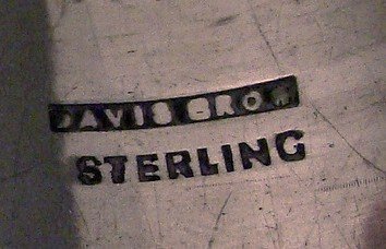 19thC DAVIS BROS STERLING SILVER NAPKIN RING