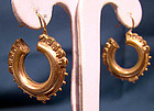 Late Victorian GP PIERCED EARRINGS c1890-1900