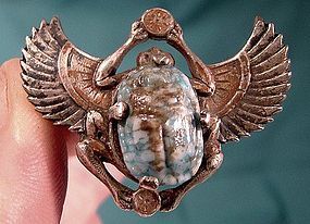 Vintage ART DECO SP SCARAB PIN c1920s