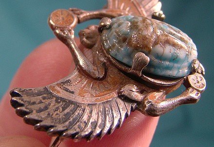 Vintage ART DECO SP SCARAB PIN c1920s